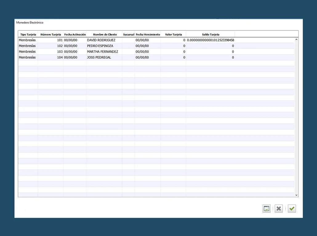Detalle Reporte Monedero Electrónico