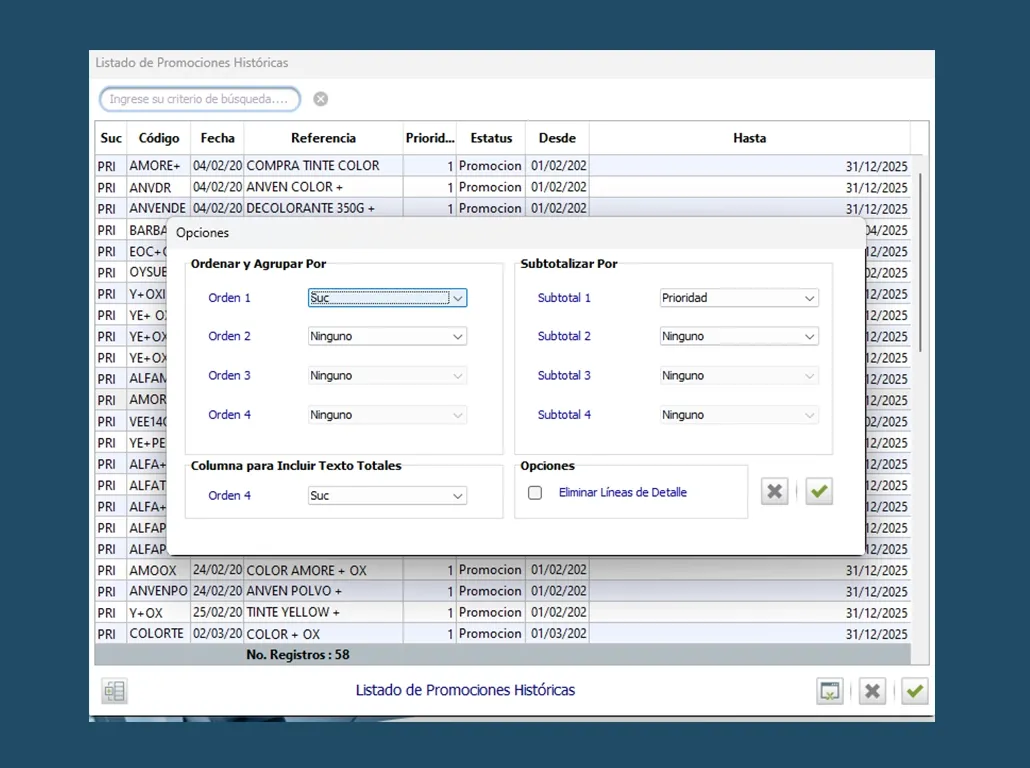 Detalle Promociones Históricas