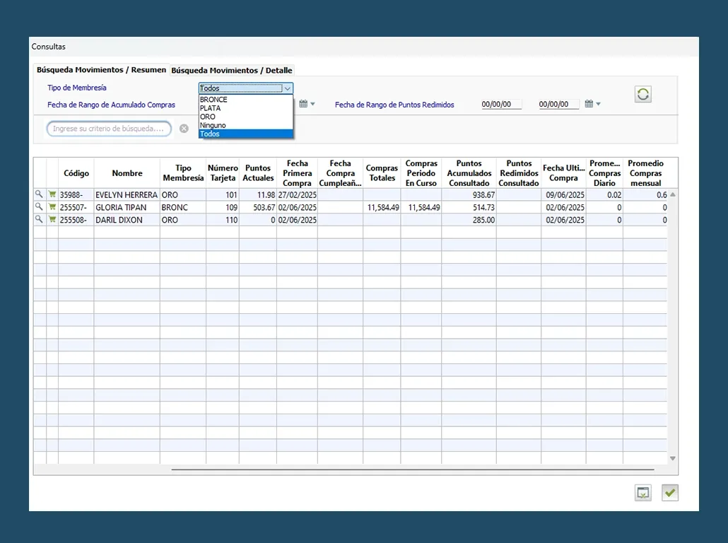 Busqueda de Movimientos Detalle 2