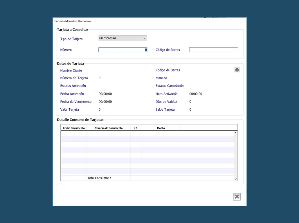 Consulta Monedero Electrónico