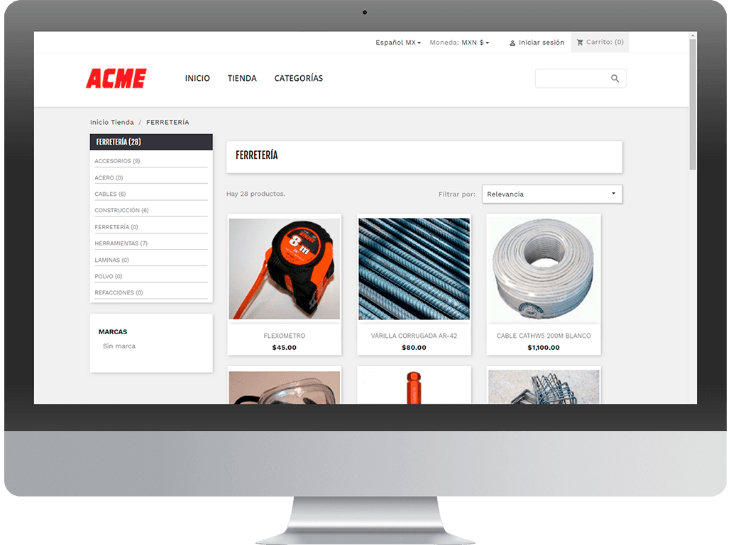 Ejemplo - Ferretería y Construcción