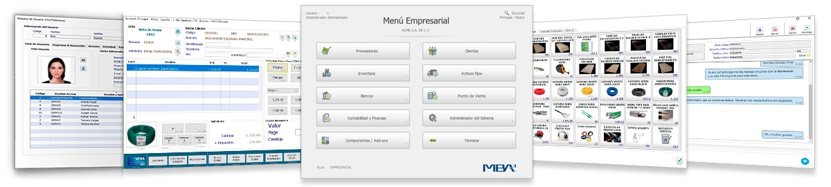 MBA3 ERP - Menú Empresarial