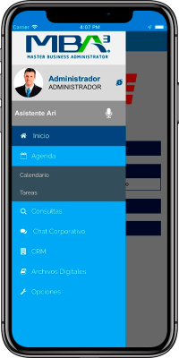 Menú Agenda