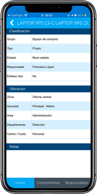 Clasificación de Activo Fijo