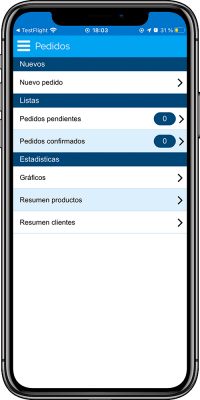 Menú Pedidos